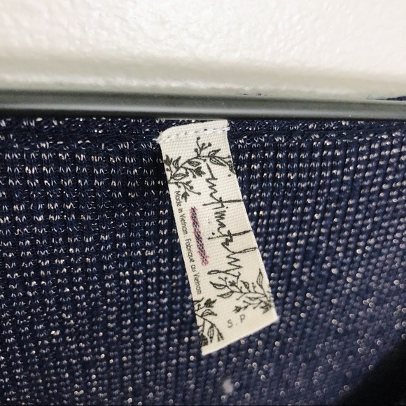 SOLD Free People Say When Blue Sparkly Key Hole - Picture 5 of 6